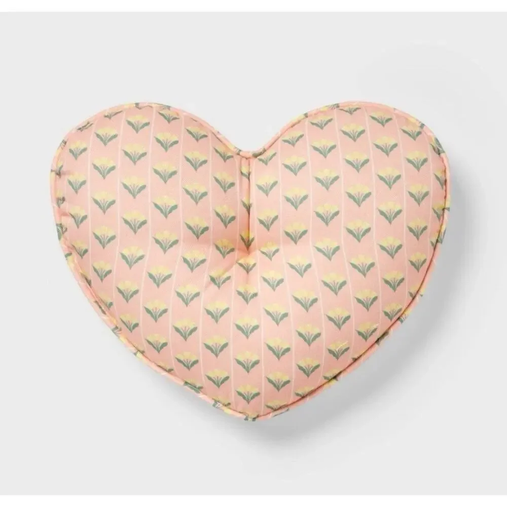 PillowFort - Heart Reversible Mini Decorative Pillow White - New